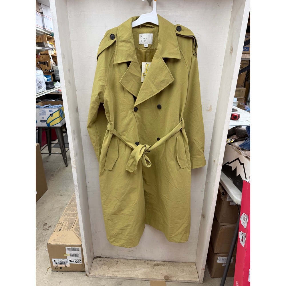 #55 New A New Day Women's Long Light Wight Jacket with Belt Size L
